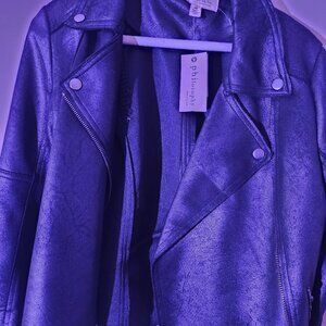 Philosophy faux leather moto jacket